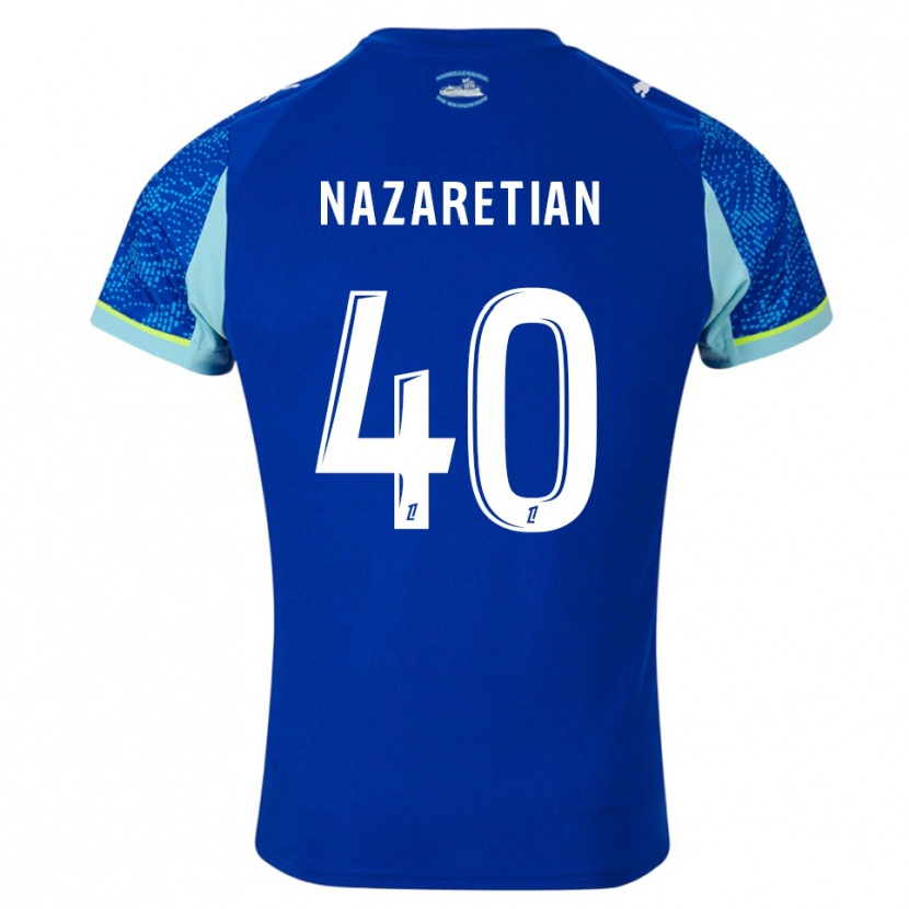 Danxen Criança Camisola Manuel Nazaretian #40 Azul Celeste Branco Terceiro 2025/26 Camisa Brasil