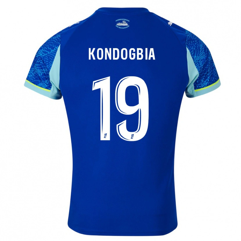 Danxen Criança Camisola Geoffrey Kondogbia #19 Azul Celeste Branco Terceiro 2025/26 Camisa Brasil