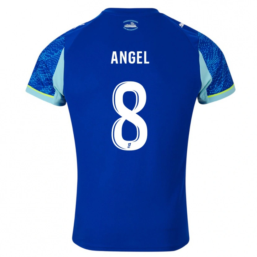 Danxen Criança Camisola Angel Gomes #8 Azul Celeste Branco Terceiro 2025/26 Camisa Brasil