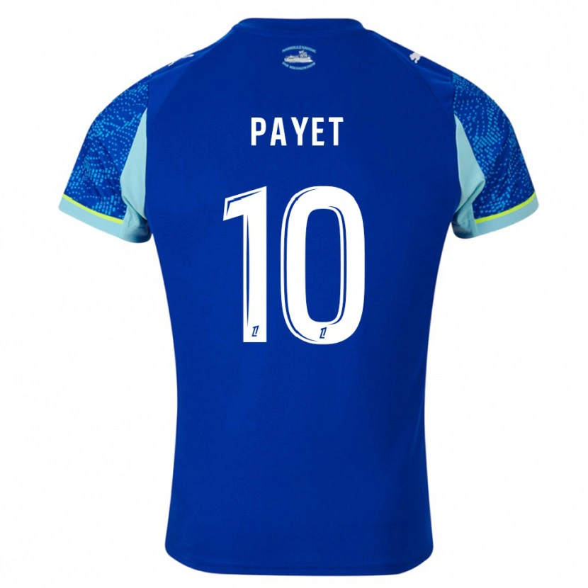 Danxen Criança Camisola Dimitri Payet #10 Azul Celeste Branco Terceiro 2025/26 Camisa Brasil