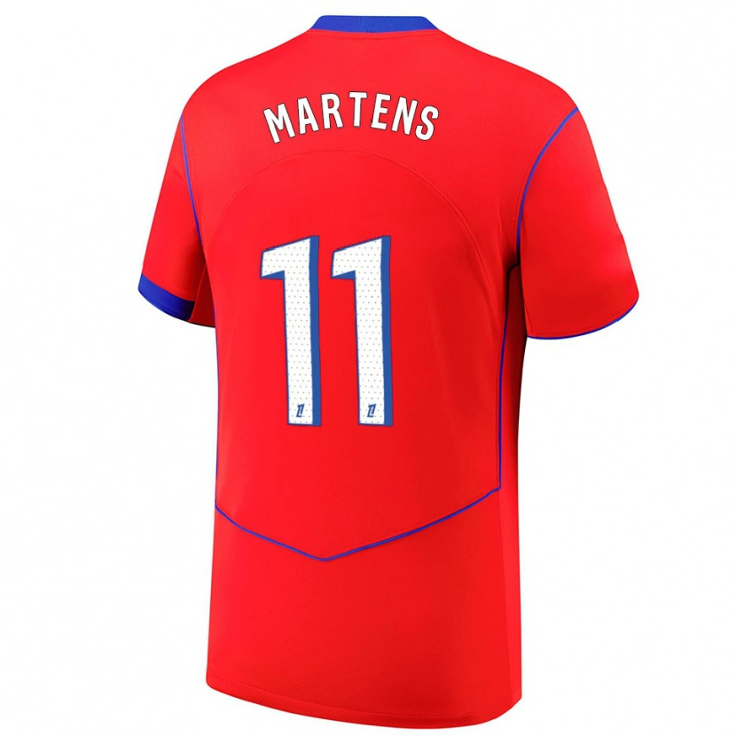 Danxen Criança Camisola Lieke Martens #11 Vermelho Azul Branco Terceiro 2025/26 Camisa Brasil
