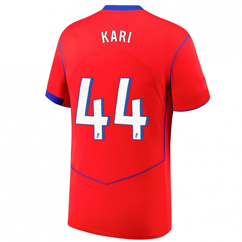 Danxen Criança Camisola Ayman Kari #44 Vermelho Azul Branco Terceiro 2025/26 Camisa Brasil