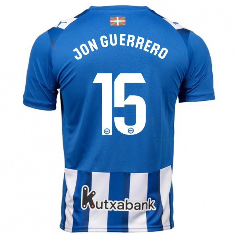 Danxen Homem Camisola Julen Jon Guerrero #15 Azul Branco Principal 2025/26 Camisa Brasil