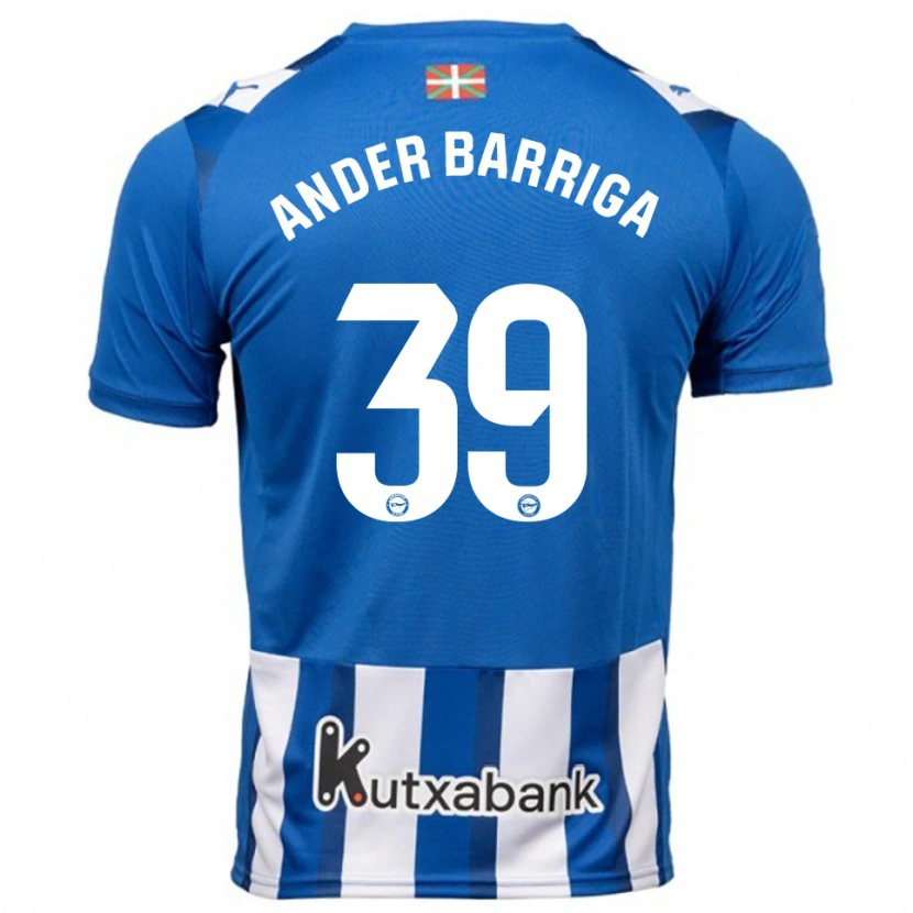 Danxen Homem Camisola Jon Ander Barriga #39 Azul Branco Principal 2025/26 Camisa Brasil