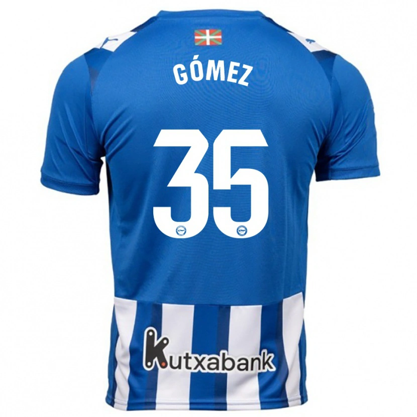 Danxen Homem Camisola Jorge Gómez #35 Azul Branco Principal 2025/26 Camisa Brasil