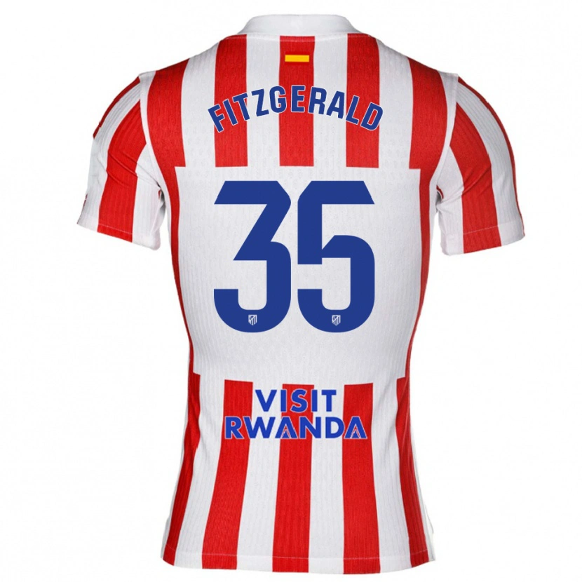 Danxen Homem Camisola Daniel Fitzgerald #35 Vermelho Branco Principal 2025/26 Camisa Brasil