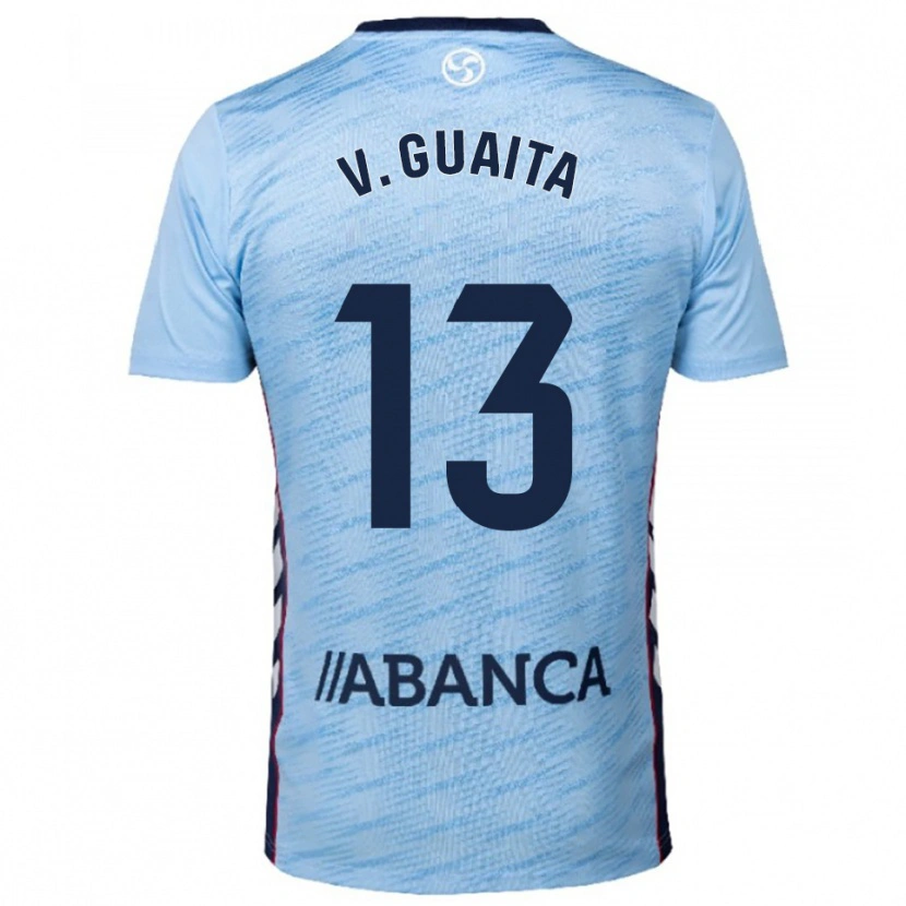 Danxen Homem Camisola Vicente Guaita #13 Azul Celeste Vermelho Principal 2025/26 Camisa Brasil