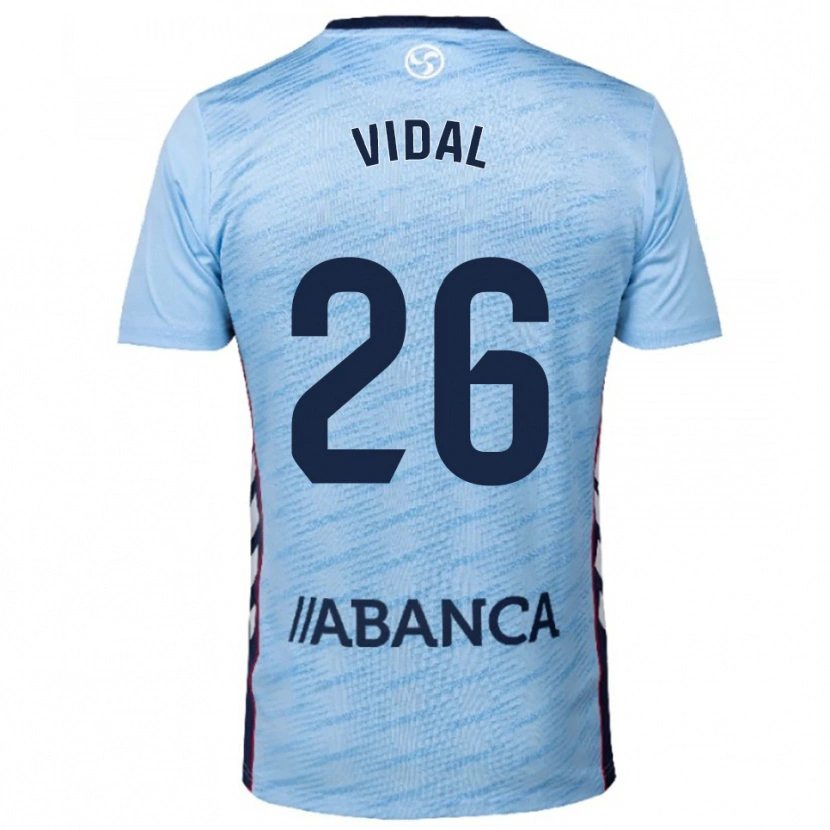 Danxen Homem Camisola Marc Vidal #26 Azul Celeste Vermelho Principal 2025/26 Camisa Brasil