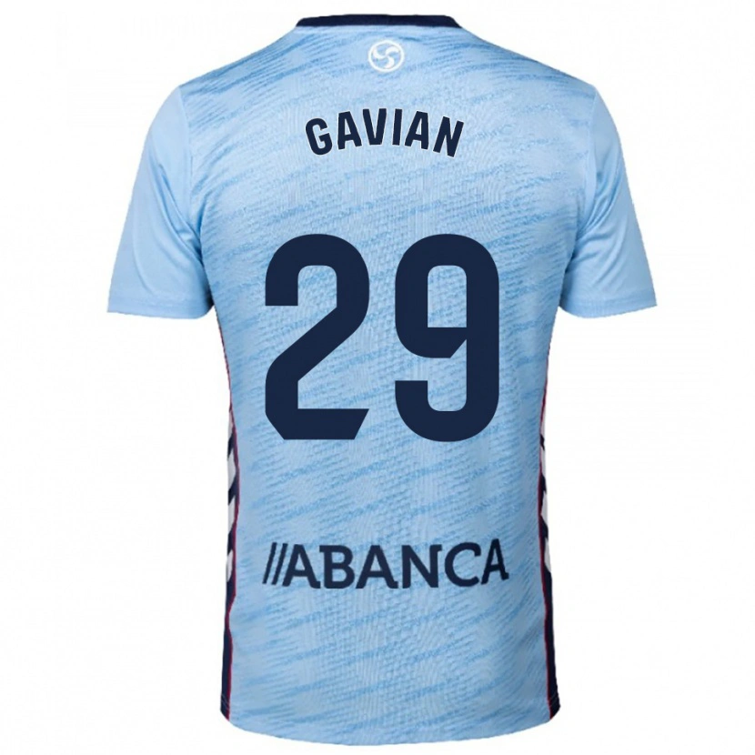 Danxen Homem Camisola Pablo Gavián #29 Azul Celeste Vermelho Principal 2025/26 Camisa Brasil