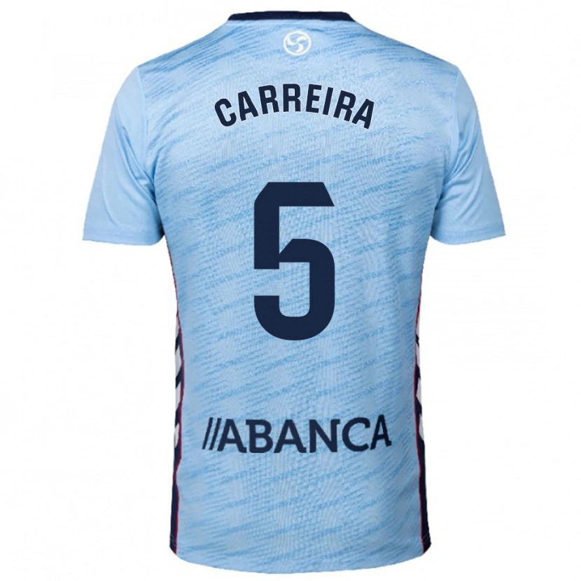 Danxen Homem Camisola Sergio Carreira #5 Azul Celeste Vermelho Principal 2025/26 Camisa Brasil