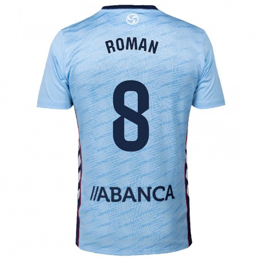 Danxen Homem Camisola Miguel Román #8 Azul Celeste Vermelho Principal 2025/26 Camisa Brasil