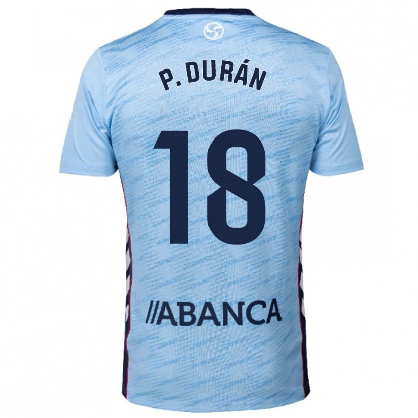 Danxen Homem Camisola Pablo Durán #18 Azul Celeste Vermelho Principal 2025/26 Camisa Brasil