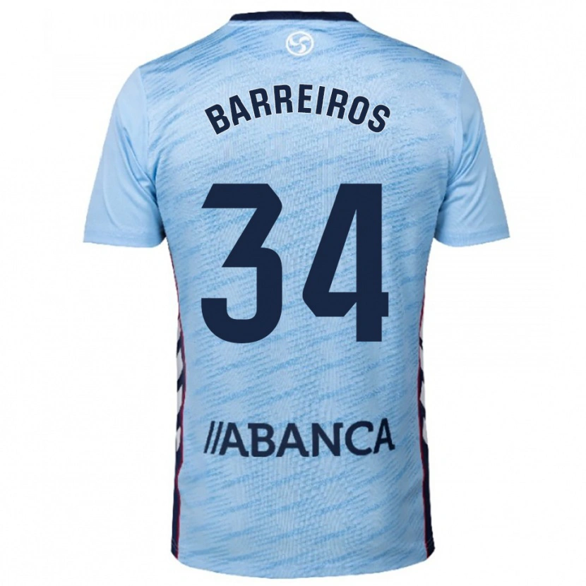 Danxen Homem Camisola Iago Barreiros #34 Azul Celeste Vermelho Principal 2025/26 Camisa Brasil