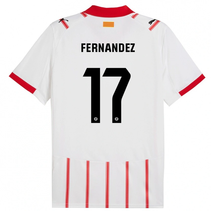 Danxen Homem Camisola Daniel Fernández #17 Branco Vermelho Principal 2025/26 Camisa Brasil