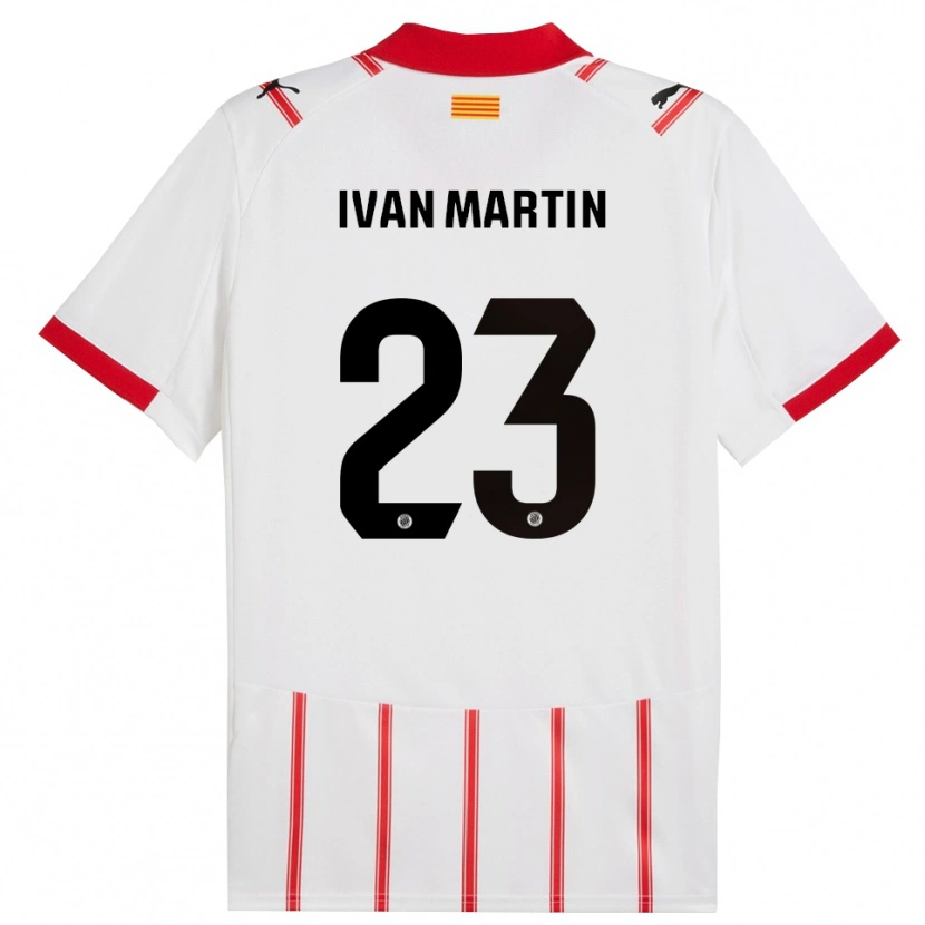 Danxen Homem Camisola Iván Martín #23 Branco Vermelho Principal 2025/26 Camisa Brasil