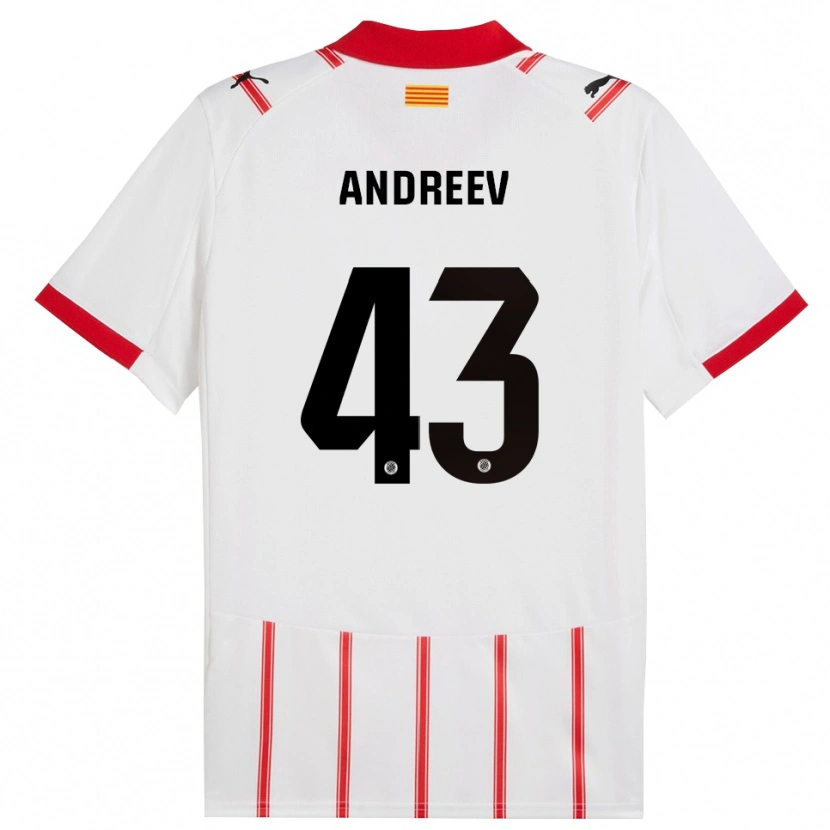 Danxen Homem Camisola Aleksandar Andreev #43 Branco Vermelho Principal 2025/26 Camisa Brasil