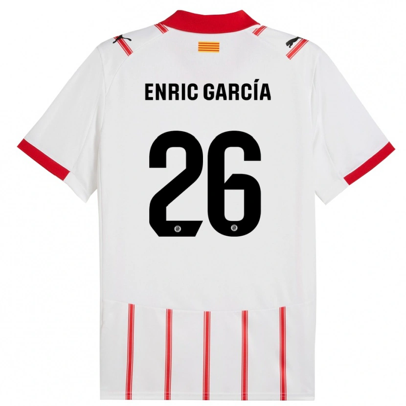 Danxen Homem Camisola Enric García #26 Branco Vermelho Principal 2025/26 Camisa Brasil