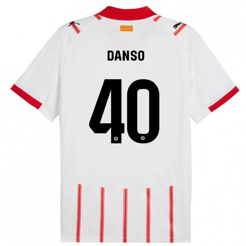 Danxen Homem Camisola Jordi Danso #40 Branco Vermelho Principal 2025/26 Camisa Brasil