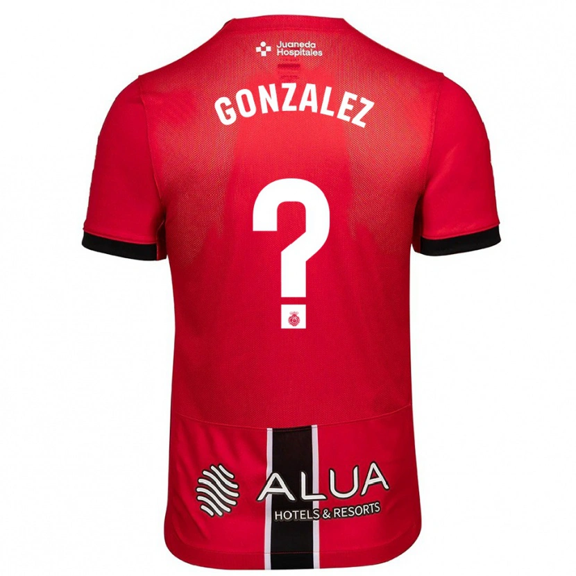 Danxen Homem Camisola Adrià González #0 Vermelho Preto Principal 2025/26 Camisa Brasil
