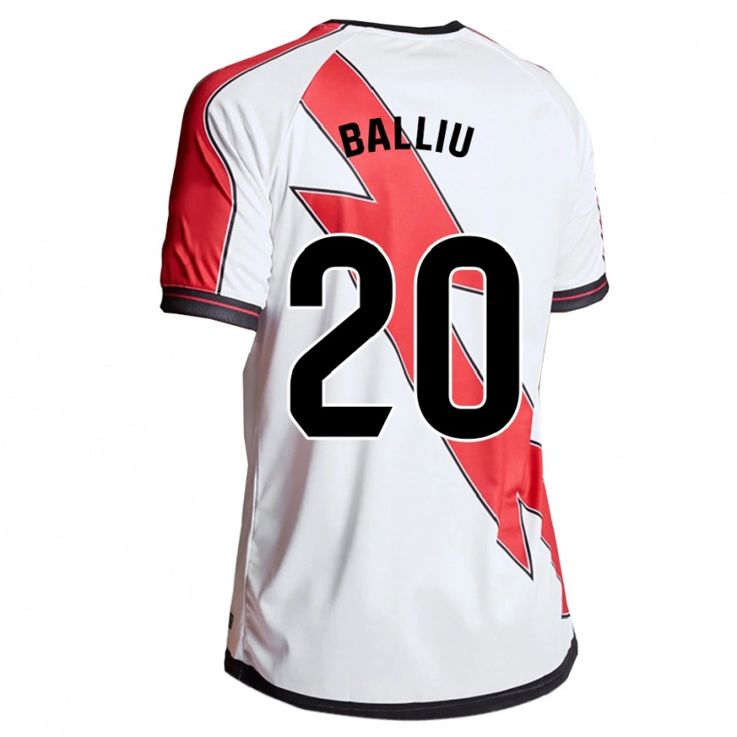 Danxen Homem Camisola Iván Balliu #20 Branco Vermelho Principal 2025/26 Camisa Brasil
