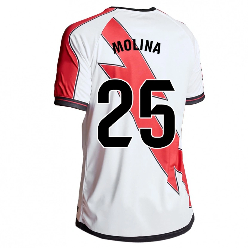 Danxen Homem Camisola Adrián Molina #25 Branco Vermelho Principal 2025/26 Camisa Brasil