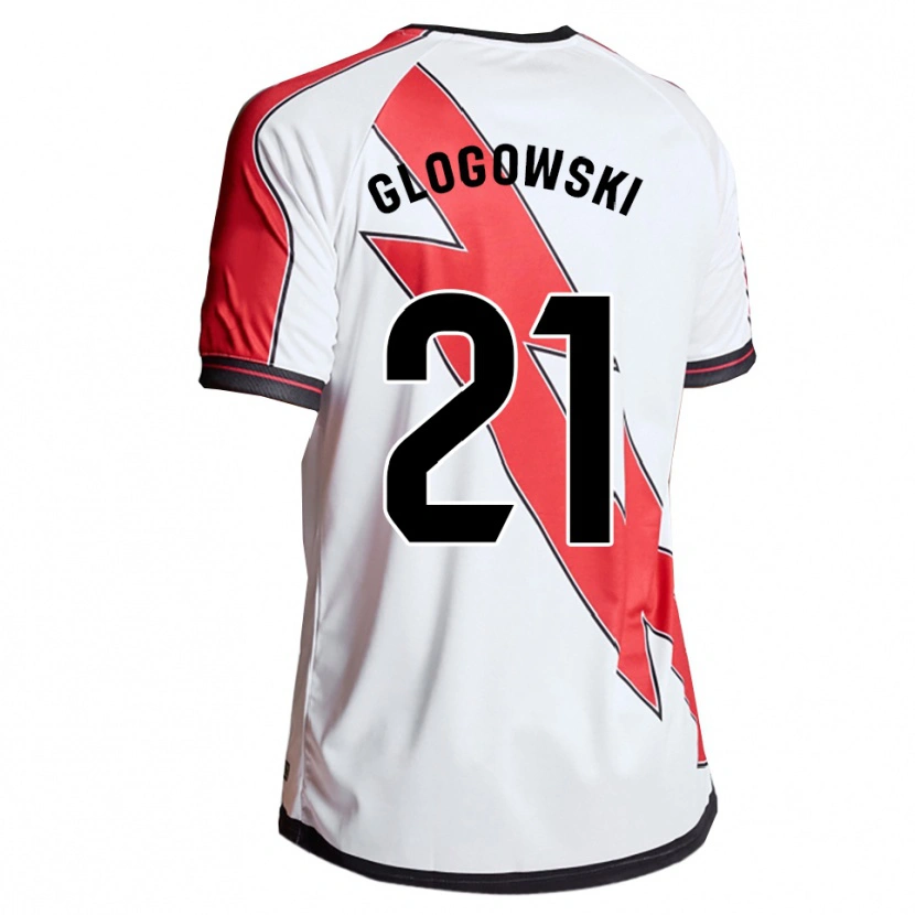 Danxen Homem Camisola Wiktor Glogowski #21 Branco Vermelho Principal 2025/26 Camisa Brasil