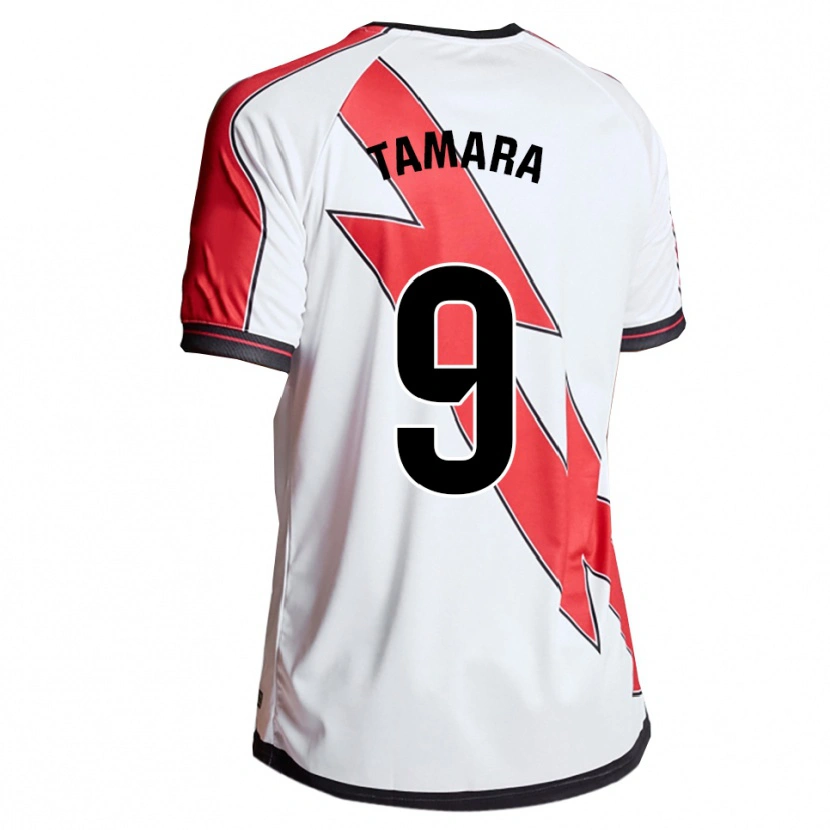 Danxen Homem Camisola Tamara Álvarez Rodríguez #9 Branco Vermelho Principal 2025/26 Camisa Brasil