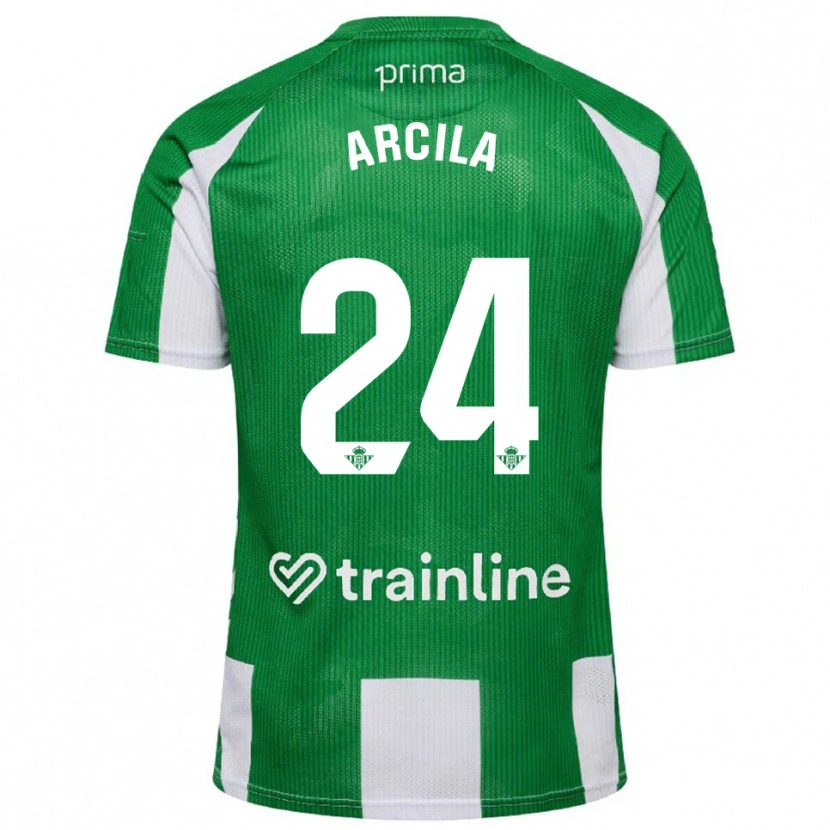 Danxen Homem Camisola Jhon Arcila #24 Verde Branco Principal 2025/26 Camisa Brasil