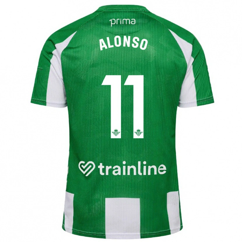 Danxen Homem Camisola Borja Alonso #11 Verde Branco Principal 2025/26 Camisa Brasil