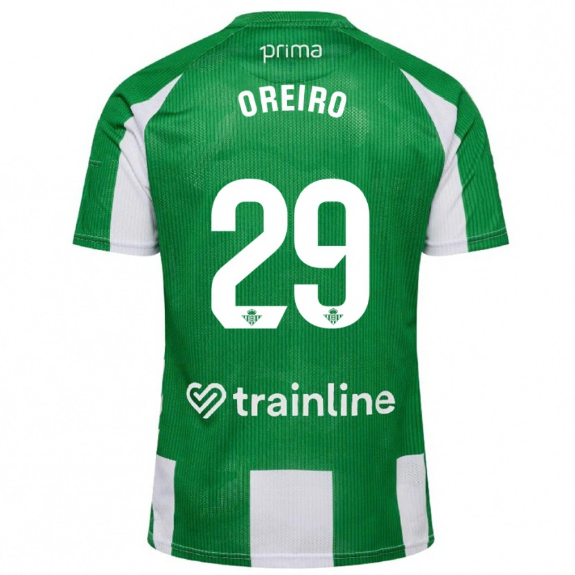 Danxen Homem Camisola Jorge Oreiro #29 Verde Branco Principal 2025/26 Camisa Brasil