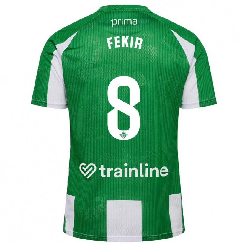 Danxen Homem Camisola Nabil Fekir #8 Verde Branco Principal 2025/26 Camisa Brasil