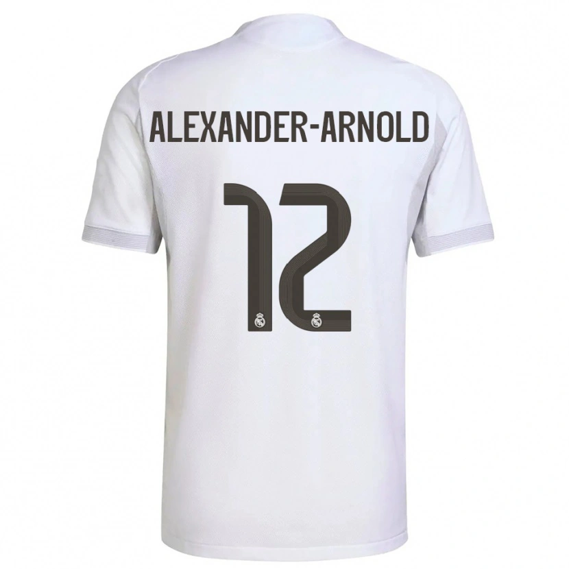 Danxen Homem Camisola Trent Alexander-Arnold #12 Branco Amarelo Principal 2025/26 Camisa Brasil