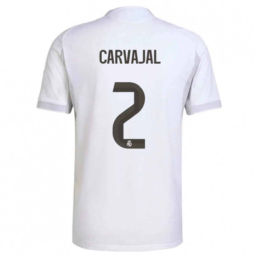 Danxen Homem Camisola Daniel Carvajal #2 Branco Amarelo Principal 2025/26 Camisa Brasil