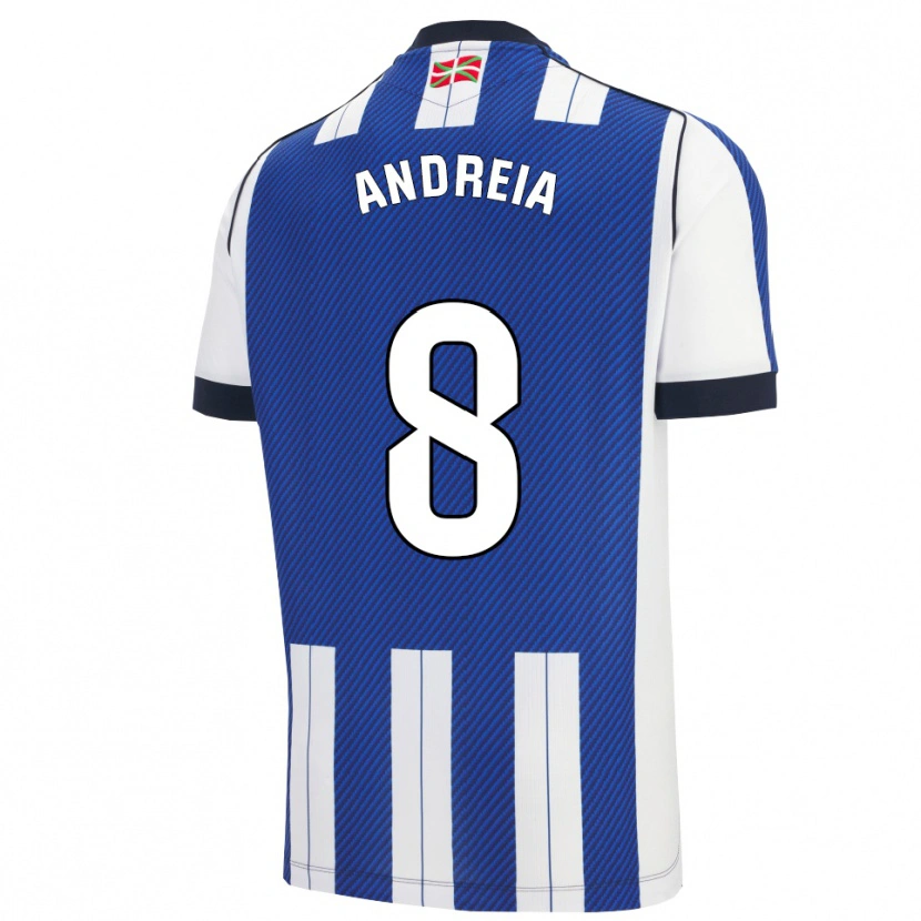 Danxen Homem Camisola Andreia Jacinto #8 Azul Branco Principal 2025/26 Camisa Brasil