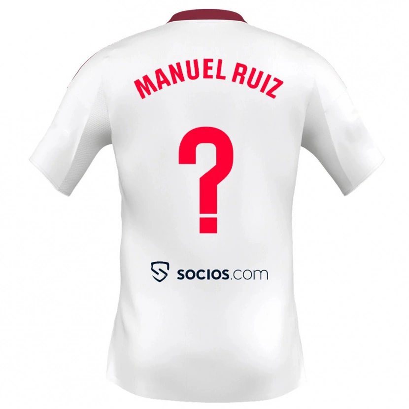 Danxen Homem Camisola José Manuel Ruiz #0 Branco Vermelho Principal 2025/26 Camisa Brasil