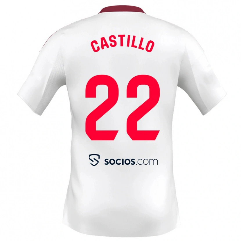 Danxen Homem Camisola José Castillo #22 Branco Vermelho Principal 2025/26 Camisa Brasil