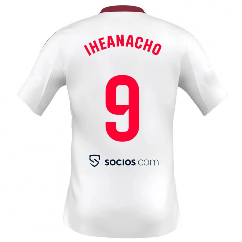 Danxen Homem Camisola Kelechi Iheanacho #9 Branco Vermelho Principal 2025/26 Camisa Brasil