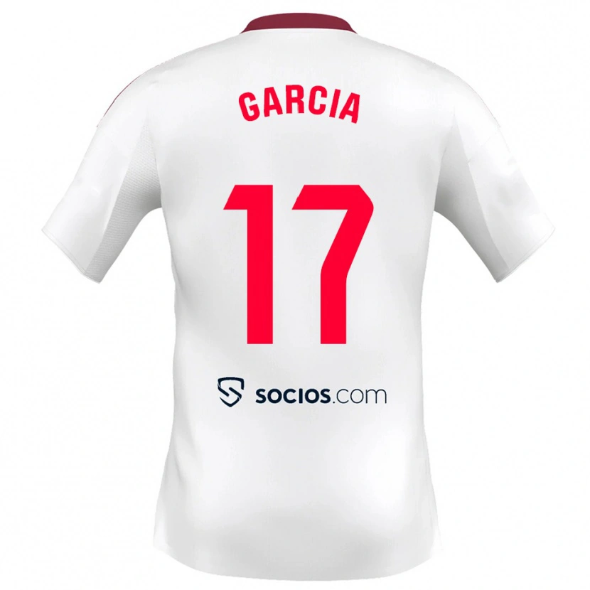 Danxen Homem Camisola Débora García #17 Branco Vermelho Principal 2025/26 Camisa Brasil