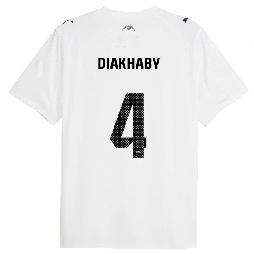 Danxen Homem Camisola Mouctar Diakhaby #4 Branco Preto Principal 2025/26 Camisa Brasil
