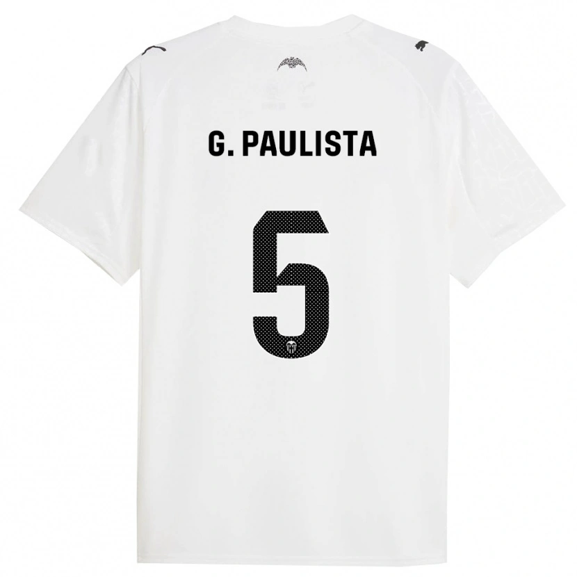 Danxen Homem Camisola Gabriel Paulista #5 Branco Preto Principal 2025/26 Camisa Brasil