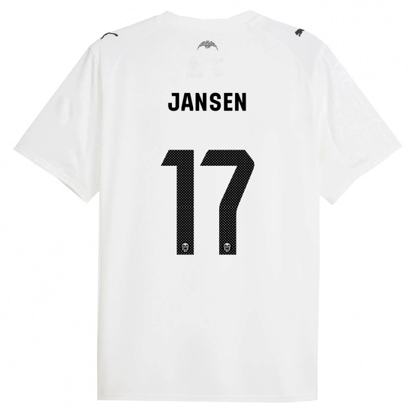 Danxen Homem Camisola Ellen Jansen #17 Branco Preto Principal 2025/26 Camisa Brasil