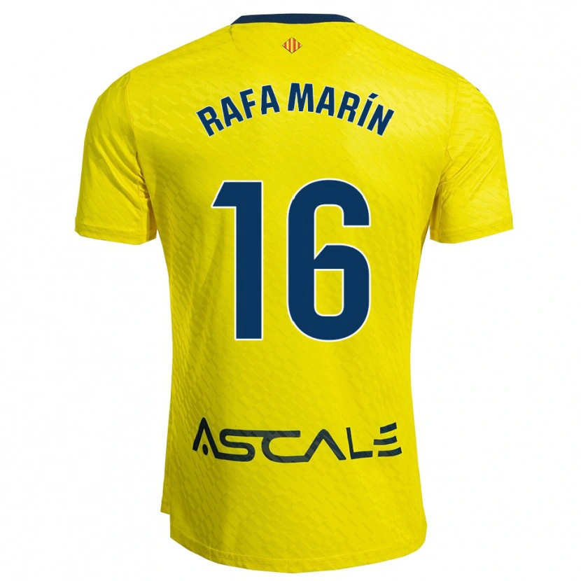 Danxen Homem Camisola Rafa Marín #16 Amarelo Marinho Principal 2025/26 Camisa Brasil