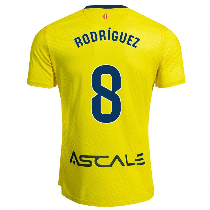 Danxen Homem Camisola Unai Rodríguez #8 Amarelo Marinho Principal 2025/26 Camisa Brasil