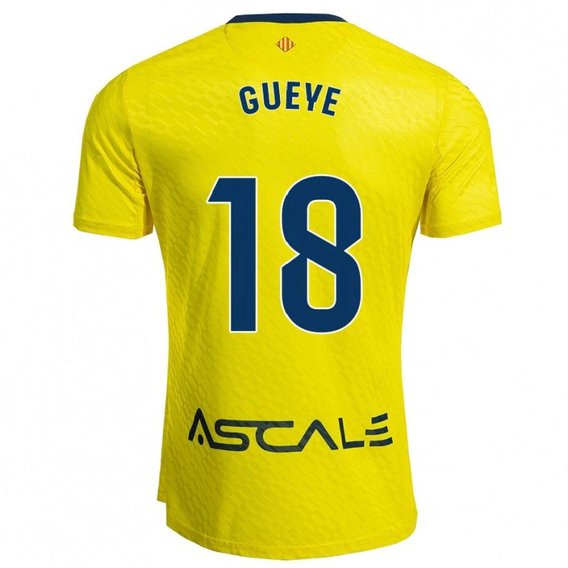 Danxen Homem Camisola Pape Gueye #18 Amarelo Marinho Principal 2025/26 Camisa Brasil