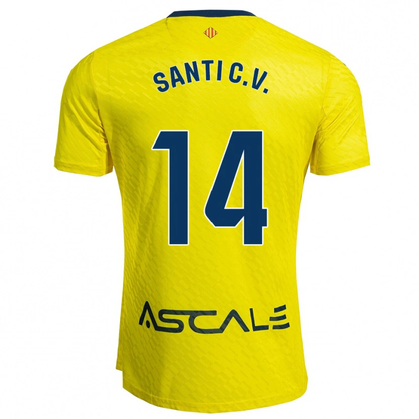 Danxen Homem Camisola Santi Comesaña #14 Amarelo Marinho Principal 2025/26 Camisa Brasil