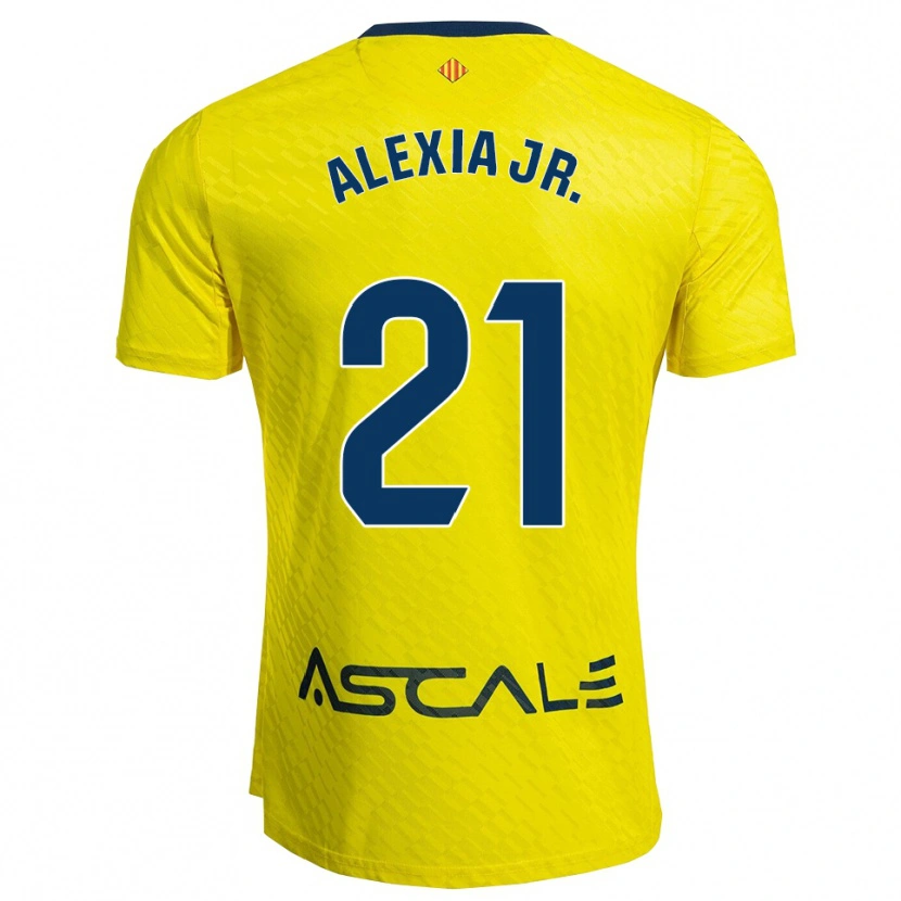 Danxen Homem Camisola Alexia Blanco Llacuno #21 Amarelo Marinho Principal 2025/26 Camisa Brasil