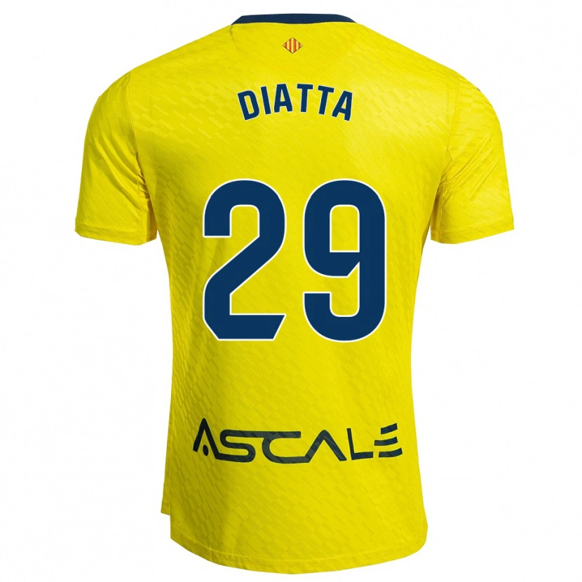 Danxen Homem Camisola Alassane Diatta #29 Amarelo Marinho Principal 2025/26 Camisa Brasil