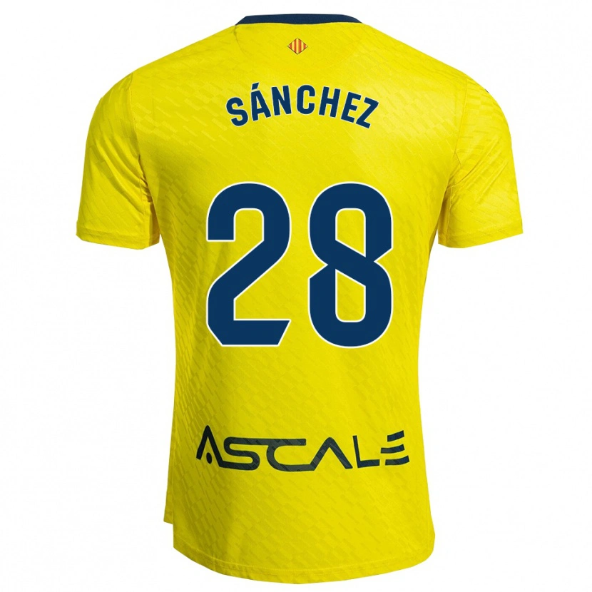 Danxen Homem Camisola Joel Sánchez #28 Amarelo Marinho Principal 2025/26 Camisa Brasil