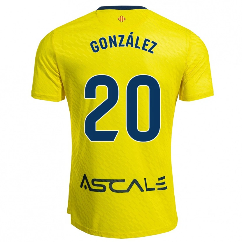 Danxen Homem Camisola Marcos González #20 Amarelo Marinho Principal 2025/26 Camisa Brasil