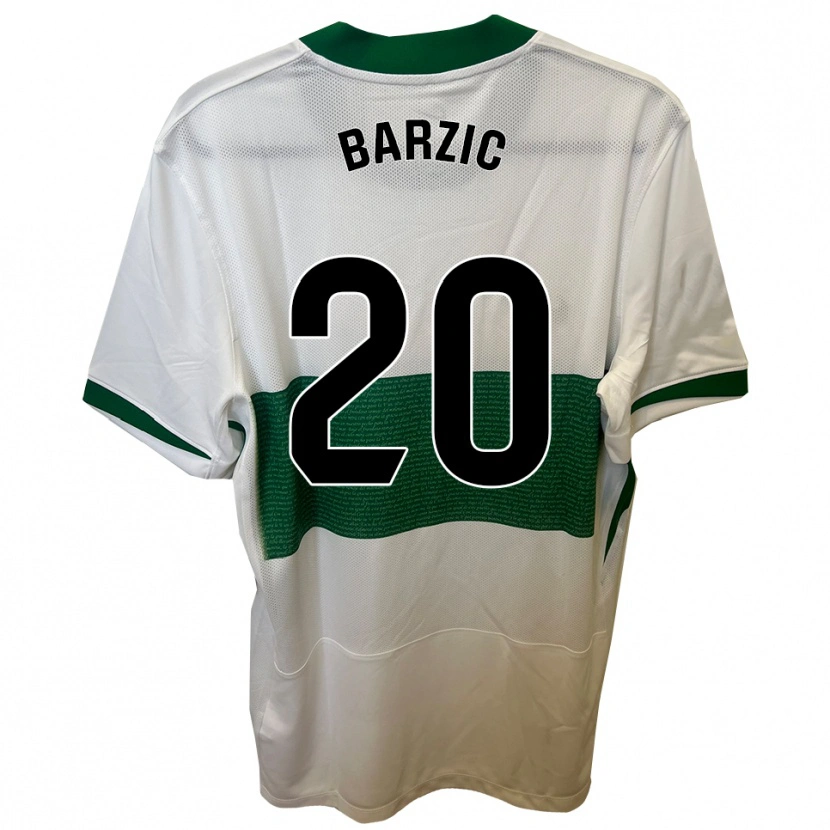 Danxen Homem Camisola Matia Barzic #20 Branco Verde Principal 2025/26 Camisa Brasil